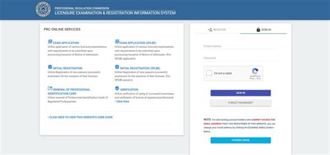 prc leris online registration|prc website.